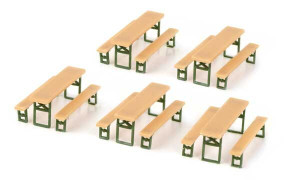 Walthers SceneMaster ~ HO Scale ~ Picnic Tables ~ Kit ~ 949-4190