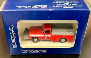 Trident Miniatures ~ HO Scale ~ Emergency ~ Fire Vehicles ~ American Fire Equipment Chevrolet Mini-Pumper/Brush Fire Truck (red) ~ 729-90163