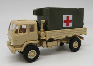 Trident Miniatures ~ HO Scale ~ M1078 Light Medium Tactical Vehicle ~ Medical Corps (desert tan) ~ Resin Kit ~ 729-90405