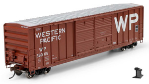 Athearn ~ HO Scale ~ 50' FMC 5077 Centered Double Door Box Car ~ Western Pacific WP #38065 ~ 2913