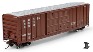 Athearn ~ HO Scale ~ 50' FMC 5077 Centered Double Door Box Car ~ Seattle & North Coast SNCT #1059 ~ 2923