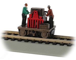 Bachmann ~ HO Scale ~ Gandy Dancer Operating Hand Car - Red ~ 46228