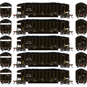 Athearn ~ HO Scale ~ Bethgon Coalporter w/Coal Load ~ 5-Pack ~ Entergy Corporation ETRX #750004, #750046, #750063, #750100, #750837 ~ 2908