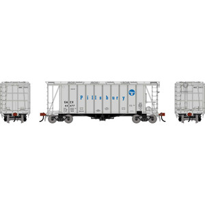 Athearn Genesis ~ HO Scale ~ GATC 2600 Airslide Covered Hopper ~ GACX #44477 Pillsbury ~ 2141