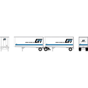 Athearn ~ HO Scale ~ 28' Wedge Trailers w/Dolly ~ Gordon Trucking #28246, #28247 / Dolly #105066 ~ 2454