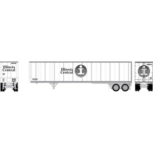 Athearn ~ HO Scale ~ 45' Fruehauf Z-Van Trailer Smooth Side ~ Illinois Central ICRZ #631051 ~ 2609