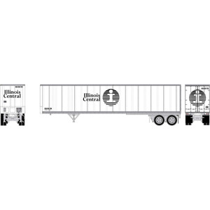 Athearn ~ HO Scale ~ 45' Fruehauf Z-Van Trailer Smooth Side ~ Illinois Central ICRZ #631730 ~ 2610