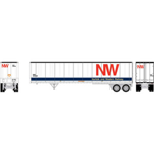 Athearn ~ HO Scale ~ 45' Fruehauf Z-Van Trailer Smooth Side ~ Norfolk & Western NWZ #250249 ~ 2614