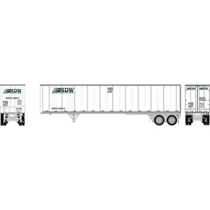 Athearn ~ HO Scale ~ 45' Fruehauf Z-Van Trailer Smooth Side ~ Minnesota, Dakota & Western BMDZ #633615 ~ 2616