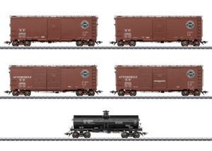 Märklin ~ HO Scale ~ AC 3-Rail ~ Freight Car Set ~ 5 Cars ~ Boxcars & Tank Car ~ Southern Pacific SP ~ 45667