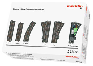 Märklin ~ HO Scale ~ AC 3-Rail ~ C Track D2 Digital Extension Set ~ 24802