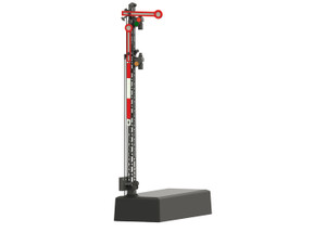 Märklin ~ HO Scale ~ Semaphore Home Signal ~ 2 Arms ~ Gray Lattice Mast ~ Hp0/Hp1/Hp2 ~ 70414
