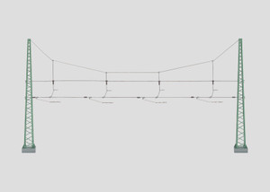 Märklin ~ HO Scale ~ Catenary Cross Span Assembly ~ 4 Tracks ~ 74132