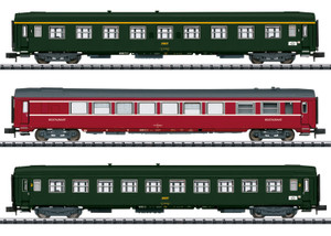 Trix ~ N Scale ~ Nice - Paris Express Train Passenger Car Set ~ SNCF ~ 3 Cars ~ 18219