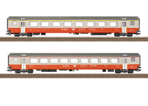 Trix ~ HO Scale ~ Swiss Express Mark III Passenger Car Set ~ SBB ~ 2 Cars ~ LED Interior Lighting ~ 23691