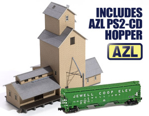 Archistories ~ Z Scale ~ Sand Kit ~ American Grain Elevator w/ AZL PS2-CD Hopper ~ 703241_SET