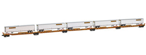 American Z Line ~ Z Scale ~ Trinity RAF 53C Spine Car Set ~ 5 Units With 53' Trailers ~ TTAX #555187 ~ 905204-1