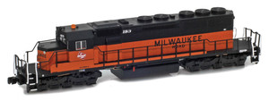 American Z Line ~ Z Scale ~ EMD SD40-2 ~ Milwaukee Road MILW #187 ~ DC Version ~ 64204-2