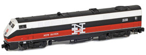 American Z Line ~ Z Scale ~ GE P42 Genesis ~ New Haven NH #228 ~ DC Version ~ 63503-1