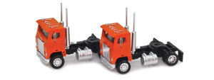 American Z Line ~ Z Scale ~ Orange Cab-Over Truck 2 pack ~ 96107