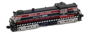 American Z Line ~ Z Scale ~ ALCO RS-3 Phase I ~ Rock Island RI #471 ~ DC Version ~ 63318-1