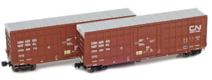 American Z Line ~ Z Scale ~ Trinity 50' FBOX Box Car ~ 2-Pack ~ Canadian National CN #405704 & #405713 ~ 915604-1