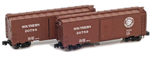 American Z Line ~ Z Scale ~ 40' Modified 1937 AAR Boxcar ~ 2-Pack ~ Southern SOU #20784 & #20789 ~ 915410-1