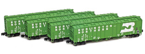 American Z Line ~ Z Scale ~ 4180 Airslide Hopper ~ 4-Pack ~ Burlington Northern BN ~ 906010-2