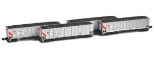 American Z Line ~ Z Scale ~ BethGon II Coalporter ~ 4-Car Set ~ PGEX ~ 90116-1