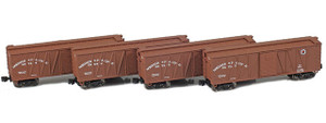 American Z Line ~ Z Scale ~ 40' Outside Braced Boxcar ~ 4-Car Set ~ Northern Pacific NP ~ 913110-1