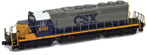 American Z Line ~ Z Scale ~ EMD SD40-2 ~ CSX #8151 ~ DC Version ~ 64209-3