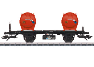 Märklin ~ HO Scale ~ AC 3-Rail ~ Type Lbms 839 Container Transport Car ~ NS/Akzo Nobel ~ 48955