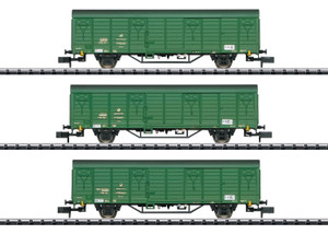 Trix ~ N Scale ~ Mail Train Type Post aa Boxcar Set ~ DR/Deutsche Post ~ 3 Cars ~ 15312
