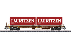 Märklin ~ HO Scale ~ AC 3-Rail ~ Type Sdgms Pocket Car ~ AAE Cargo ~ Lauritzen Swap Bodies ~ 47439