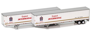 American Z Line ~ Z Scale ~ England Intermodal 53' Trailers ~ 2-Pack ~ 954010-1