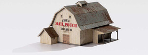 Archistories ~ Z Scale ~ Gambrel Barn ~ White Kit ~ 106221