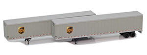 American Z Line ~ Z Scale ~ UPS 53' Trailers ~ 2-Pack ~ United Parcel Service UPS ~ 954000-1