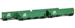 American Z Line ~ Z Scale ~ PS-2 Covered Hopper ~ 4-Car Set ~ Burlington Northern BN ~ 90925-1