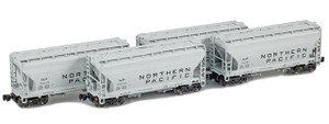 American Z Line ~ Z Scale ~ ACF 2-Bay Hopper ~ 4-Car Set ~ Northern Pacific NP ~ 913907-1