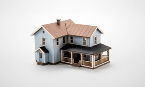 Archistories ~ Z Scale ~ Turn of The Century House ~ Light Blue Kit ~ 407191