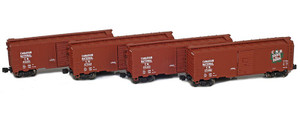 American Z Line ~ Z Scale ~ 40' AAR Boxcar ~ 4-Car Set ~ Canadian National CN ~ 914303-1