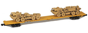 American Z Line ~ Z Scale ~ 89' Flat Car ~ 1 Unit ~ Department of Defense DODX #42075 ~ 911024-6S