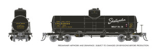 Rapido ~ HO Scale ~ Union X-3 8,000 Gal Tank Car ~ Skellysolve UTLX #21144 ~ Later Scheme ~ 159109