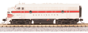 Broadway Limited ~ N Scale ~ EMD F7A ~ Chicago, Burlington & Quincy CBQ #169C ~ DCC Sound ~ 9247