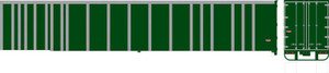 Bowser ~ HO Scale ~ 53' Platewall Highway Trailer ~ Painted, Unlettered (Green) ~ 43430