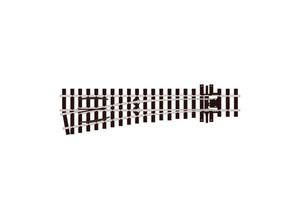 Peco ~ HOm Scale ~ (12mm Meter Gauge) Code 75 ~ Medium Radius Left Hand Electrofrog Turnout ~ SL-E1496