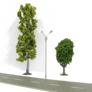 Digikeijs Street Lights - HO Scale - Dual Lights Warm White LED's With Resistors (4pcs)