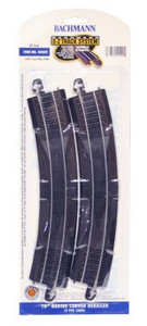 Bachmann ~ EZ Track Black/Silver 18" Radius Curved ReRailer 2 Pcs