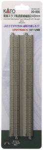 Kato ~ N Scale ~ UniTrack 248mm 9 3/4" ~ Concrete Slab Double Straight Track WS248S (2 pcs) ~ 20-006