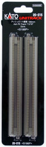 Kato ~ N Scale ~ UniTrack 186mm 7 5/16" ~ Ash Pit Straight Track S186P (2 pcs) ~ 20-015